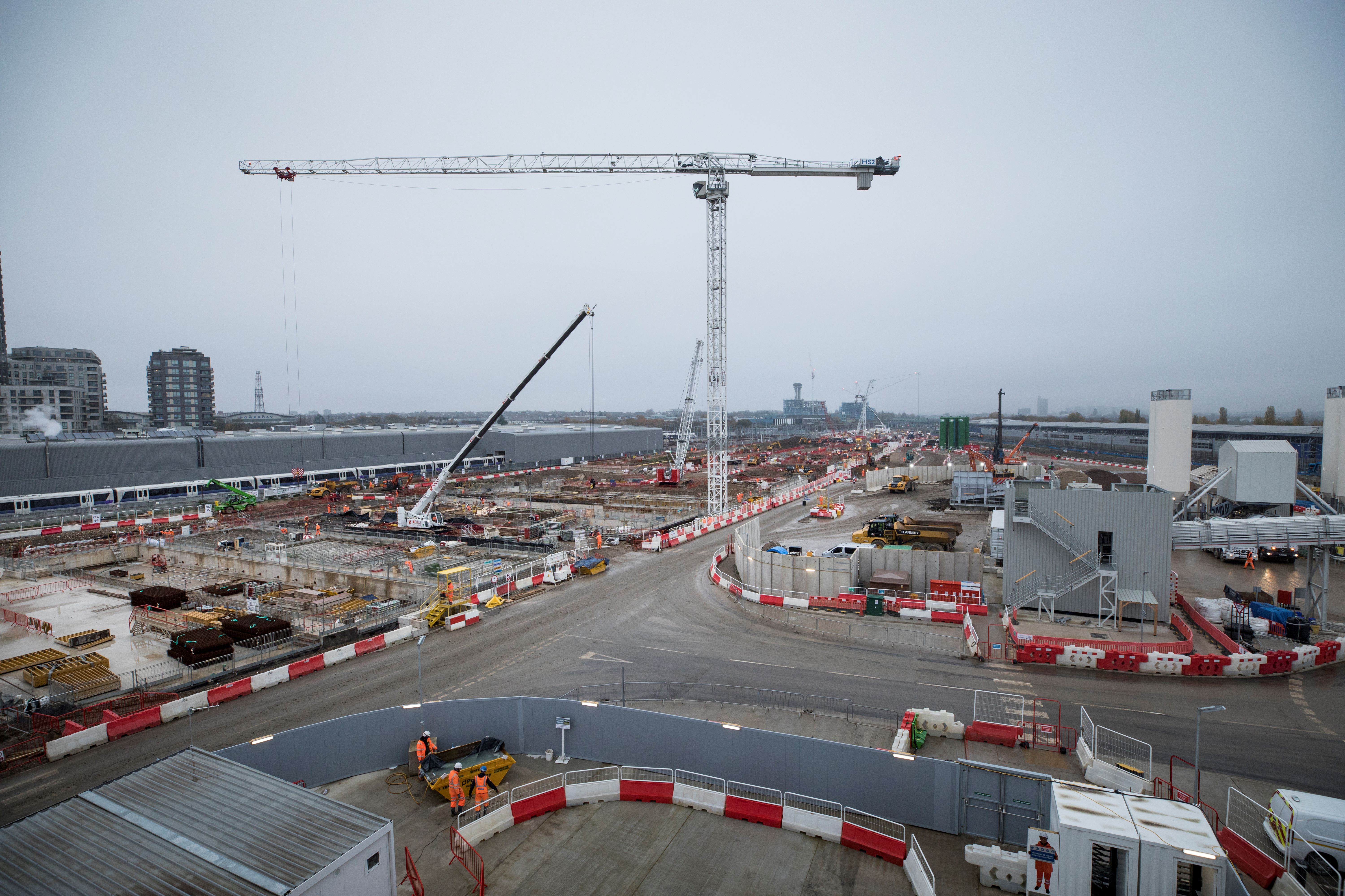 First concrete pour to create bases slab for HS2 tracks at Old Oak Common station 2